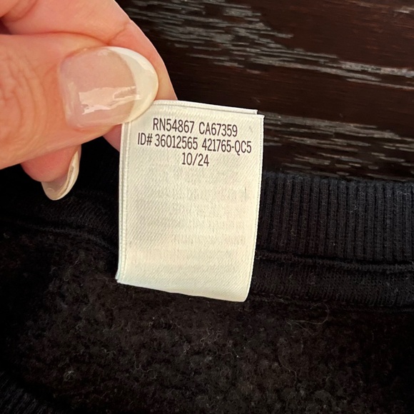 Victoria’s Secret PINK Ivy Fleece Oversized Crew Sweatshirt - Black - Size M - Picture 9 of 9